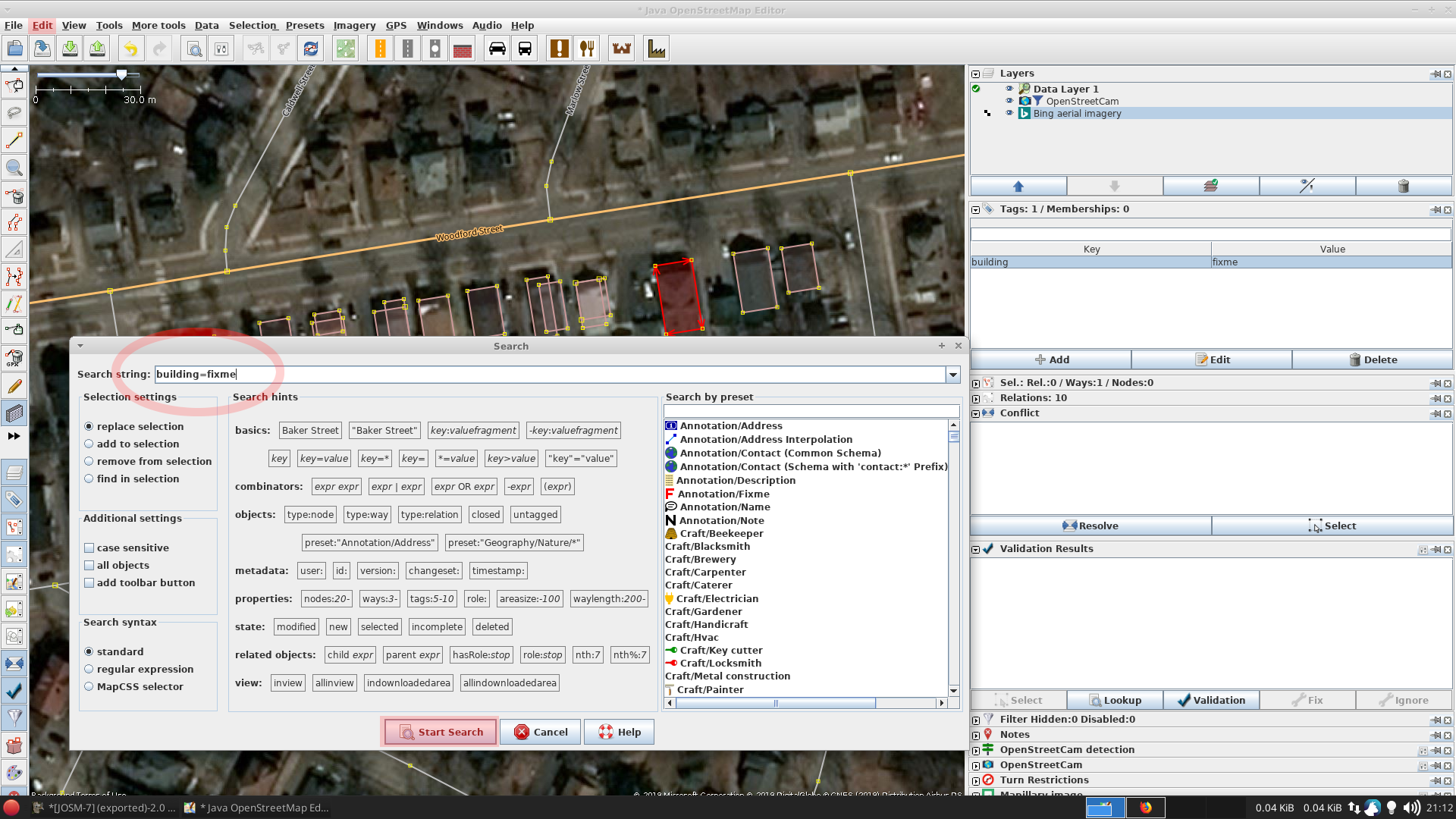 JOSM Screenshot for context